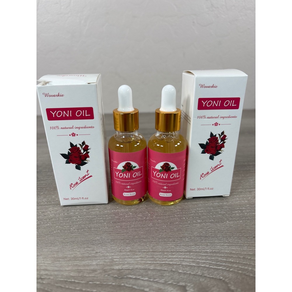 Wovarkie 2 Pack Rose Scent Yoni Oil 100% Natural Feminine Care 30ml 1 fl oz